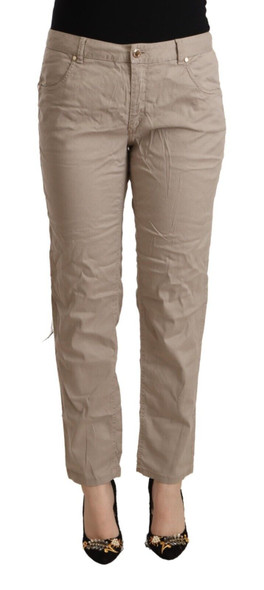 Acht Beige Tencel Mid Waist Tapered Casual Pants Acht Beige Tencel Mid Waist Tapered Casual Pants