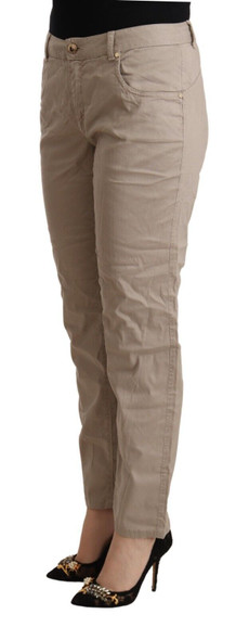 Acht Beige Tencel Mid Waist Tapered Casual Pants Acht Beige Tencel Mid Waist Tapered Casual Pants