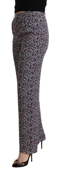 Black High Waist Printed Straight Pants Black High Waist Printed Straight Pants