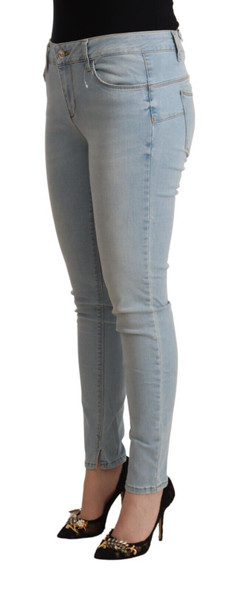 Liu Jo Light Blue Cotton Mid Waist Slim Fit Denim Jeans Liu Jo Light Blue Cotton Mid Waist Slim Fit Denim Jeans