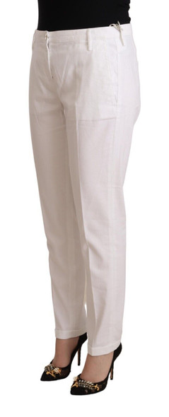 White Mid Waist Tapered Birgitte Pants White Mid Waist Tapered Birgitte Pants