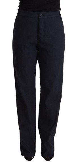 Black High Waist Tapered Cotton Pants Black High Waist Tapered Cotton Pants