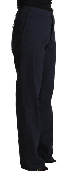 Black High Waist Tapered Cotton Pants Black High Waist Tapered Cotton Pants