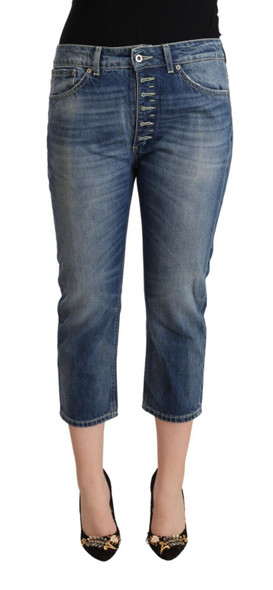 Dondup Blue Washed Mid Waist Capri Denim Jeans Dondup Blue Washed Mid Waist Capri Denim Jeans
