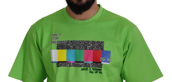 Green Cotton DG CHANNEL Top T-shirt Green Cotton DG CHANNEL Top T-shirt