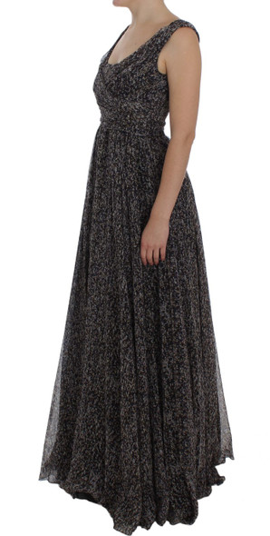 Dark Silk Shift Gown Full Length Dress Dark Silk Shift Gown Full Length Dress
