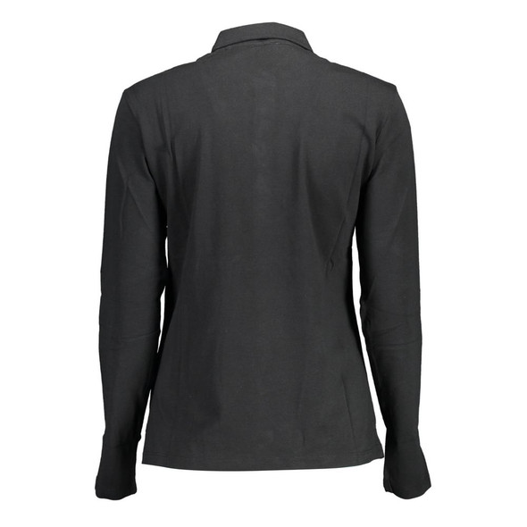 Black Cotton Women Polo Shirt US-16971 Black Cotton Women Polo Shirt US-16971