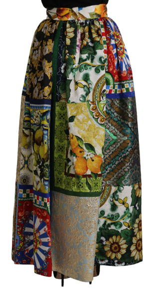 Multicolor Patchwork Sicily Long Maxi Skirt Multicolor Patchwork Sicily Long Maxi Skirt