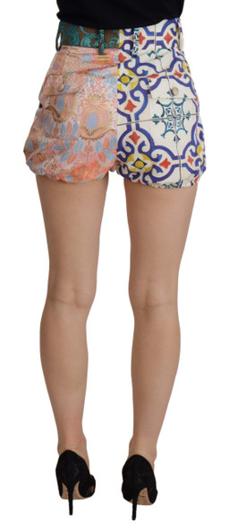 Multicolor High Waist Hot Pants Shorts Multicolor High Waist Hot Pants Shorts