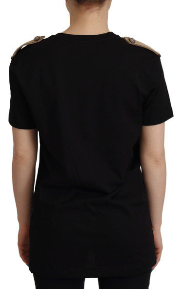 Black Logo Motive Crewneck Cotton T-shirt Black Logo Motive Crewneck Cotton T-shirt