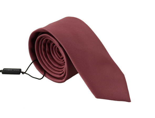 Pink Solid Print Silk Adjustable Necktie Accessory Tie Pink Solid Print Silk Adjustable Necktie Accessory Tie