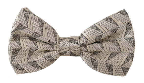 Dolce & Gabbana Gray 100% Silk Adjustable Neck Papillon Bow Tie Dolce & Gabbana Gray 100% Silk Adjustable Neck Papillon Bow Tie