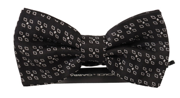 Dolce & Gabbana Black White Polka Dot 100% Silk Neck Papillon Tie FT3596 Dolce & Gabbana Black White Polka Dot 100% Silk Neck Papillon Tie FT3596