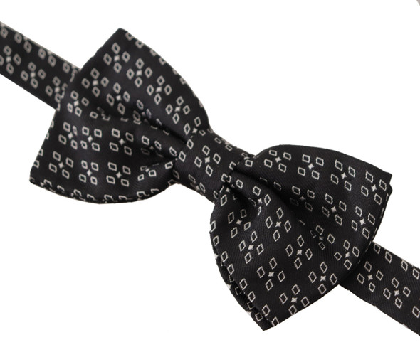 Dolce & Gabbana Black White Polka Dot 100% Silk Neck Papillon Tie FT3596 Dolce & Gabbana Black White Polka Dot 100% Silk Neck Papillon Tie FT3596