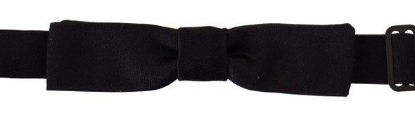 Dolce & Gabbana Black 100% Silk Adjustable Neck Papillon Tie FT3658 Dolce & Gabbana Black 100% Silk Adjustable Neck Papillon Tie FT3658