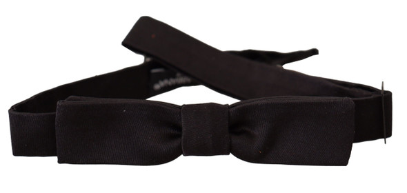 Dolce & Gabbana Black 100% Silk Adjustable Neck Papillon Tie FT3658 Dolce & Gabbana Black 100% Silk Adjustable Neck Papillon Tie FT3658