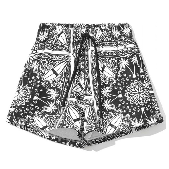 Comme Des Fuckdown Chic Monochrome Palms Cotton Shorts Comme Des Fuckdown Chic Monochrome Palms Cotton Shorts