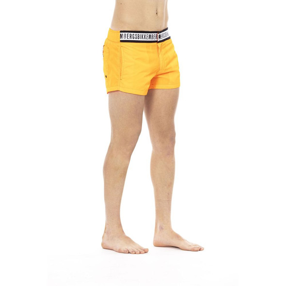 Orange Polyamide Men Swim Short Orange Polyamide Men Swim Short
