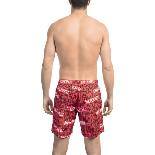 Bikkembergs "Red Polyester Men Swim Short" Bikkembergs "Red Polyester Men Swim Short"