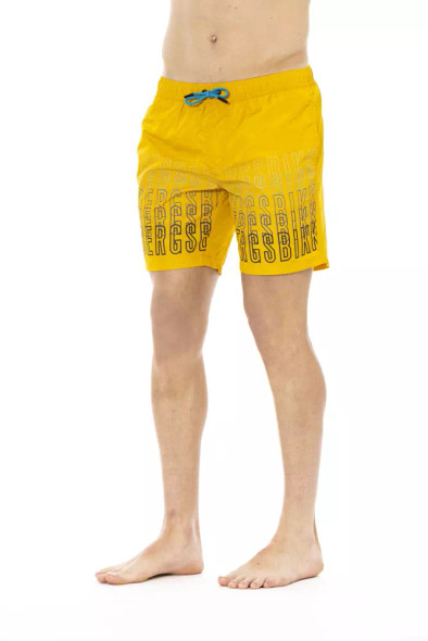 Bikkembergs Yellow Polyester Men Swim Short Bikkembergs Yellow Polyester Men Swim Short