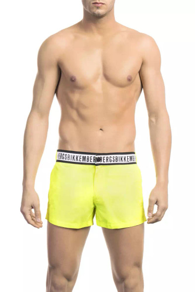 Yellow Polyamide Men Swim Short Yellow Polyamide Men Swim Short