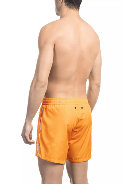Bikkembergs Orange Polyester Men Swim Short Bikkembergs Orange Polyester Men Swim Short
