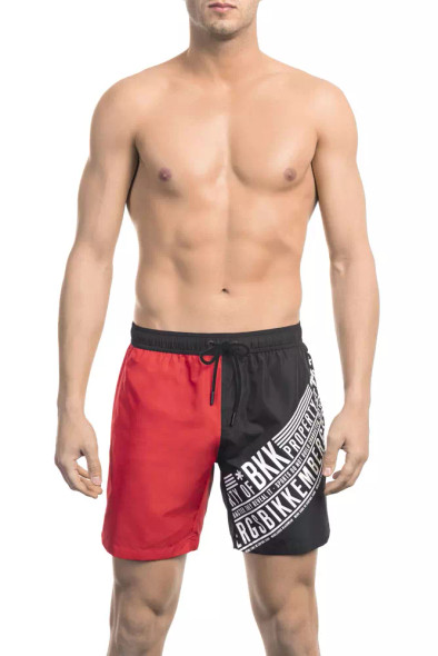 Bikkembergs Red Polyester Men Swim Short BI-22001 Bikkembergs Red Polyester Men Swim Short BI-22001
