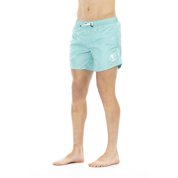 Bikkembergs Light Blue Polyester Men Swim Short BI-22021 Bikkembergs Light Blue Polyester Men Swim Short BI-22021