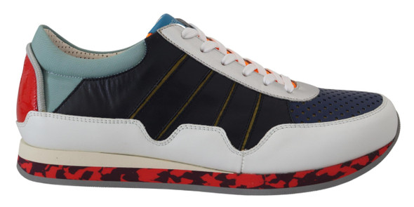 Multicolor Leather Sport Low Top Sneakers Multicolor Leather Sport Low Top Sneakers