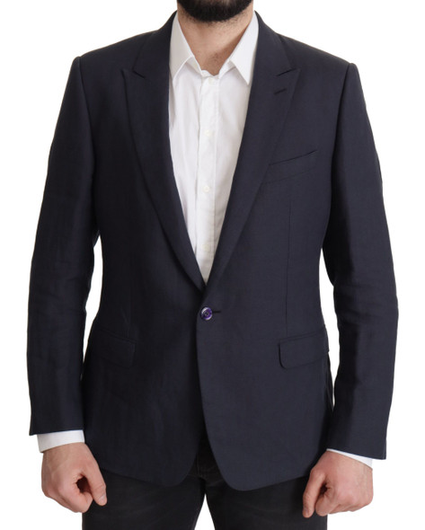 Dolce & Gabbana Dark Blue ALTA SARTORIA Jacket Coat Blazer Dolce & Gabbana Dark Blue ALTA SARTORIA Jacket Coat Blazer