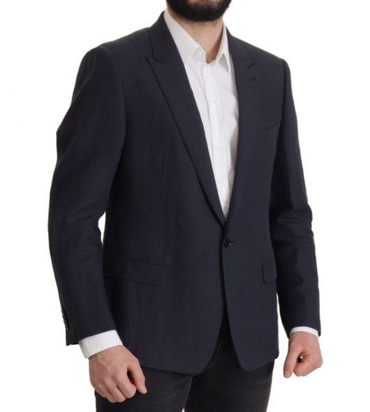 Dolce & Gabbana Dark Blue ALTA SARTORIA Jacket Coat Blazer Dolce & Gabbana Dark Blue ALTA SARTORIA Jacket Coat Blazer