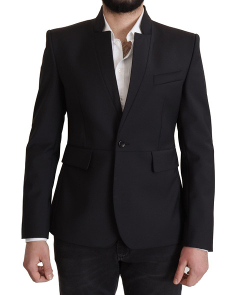Black Wool Single Breasted Coat Men Blazer Black Wool Single Breasted Coat Men Blazer