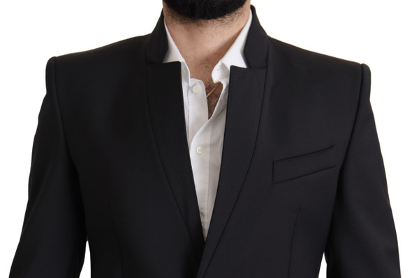 Black Wool Single Breasted Coat Men Blazer Black Wool Single Breasted Coat Men Blazer