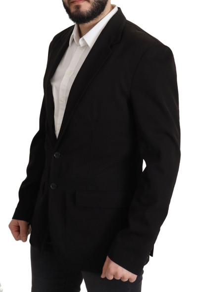 Dolce & Gabbana Black Wool Single Breasted Coat Blazer Dolce & Gabbana Black Wool Single Breasted Coat Blazer
