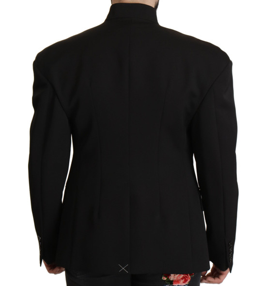 Black Wool Single Breasted Jacket Blazer Black Wool Single Breasted Jacket Blazer