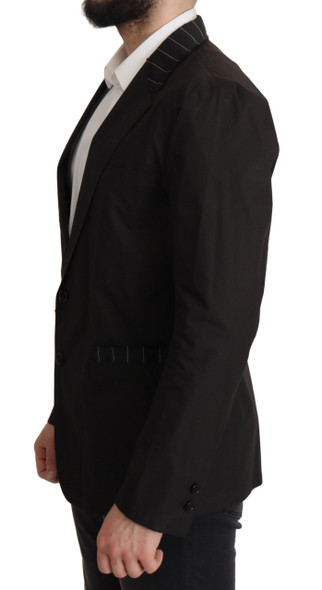 Dolce & Gabbana Black Cotton Single Breasted Blazer Jacket Dolce & Gabbana Black Cotton Single Breasted Blazer Jacket