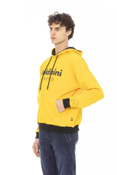 Baldinini Trend Yellow Cotton Men Sweater BA-22609 Baldinini Trend Yellow Cotton Men Sweater BA-22609