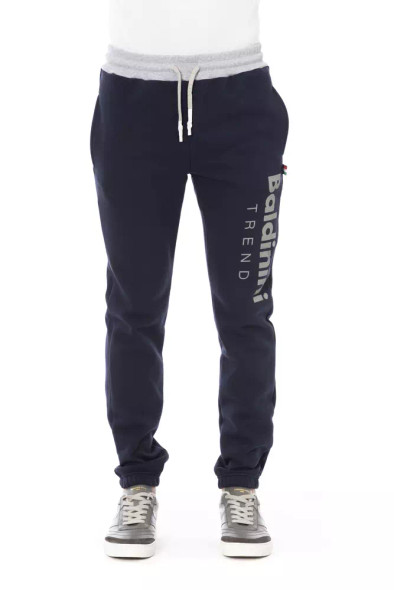 Baldinini Trend Blue Cotton Men's Sport Pant Baldinini Trend Blue Cotton Men's Sport Pant