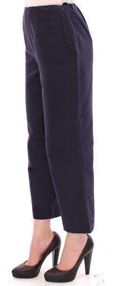 Blue Cropped Cotton Pants Blue Cropped Cotton Pants