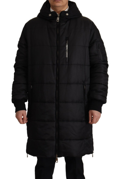 Black Nylon Hooded Parka Coat Winter Jacket Black Nylon Hooded Parka Coat Winter Jacket