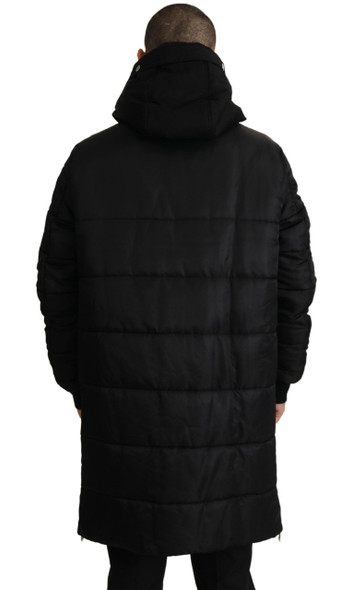 Dolce & Gabbana Black Nylon Hooded Parka Coat Winter Jacket Dolce & Gabbana Black Nylon Hooded Parka Coat Winter Jacket