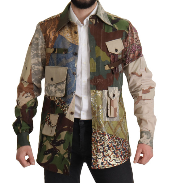 Dolce & Gabbana Multicolor Button Down Patchwork Shirt Dolce & Gabbana Multicolor Button Down Patchwork Shirt