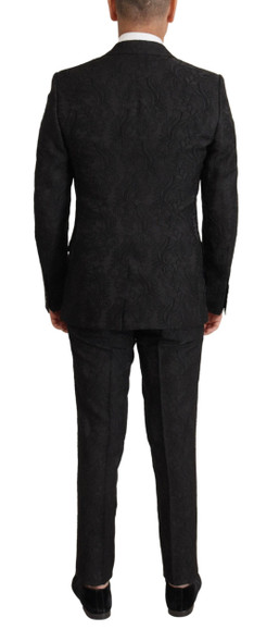 Dolce & Gabbana Black Brocade Formal 2 Piece MARTINI Suit Dolce & Gabbana Black Brocade Formal 2 Piece MARTINI Suit