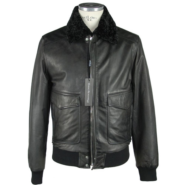 Sleek Black Leather Zip Jacket Sleek Black Leather Zip Jacket