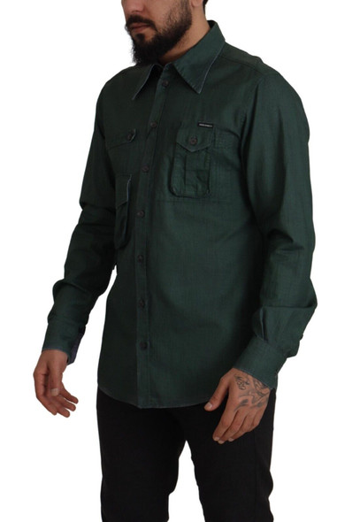 Dark Green Button Down Long Sleeves Shirt Dark Green Button Down Long Sleeves Shirt