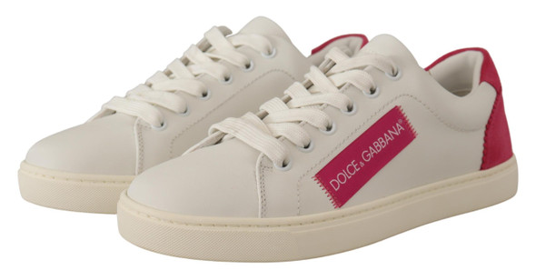 White Pink Leather Low Top Sneakers Womens Shoes White Pink Leather Low Top Sneakers Womens Shoes