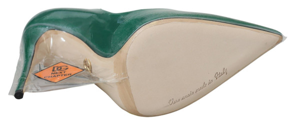 Dolce & Gabbana Green Leather Heels Pumps Plastic Shoes Dolce & Gabbana Green Leather Heels Pumps Plastic Shoes