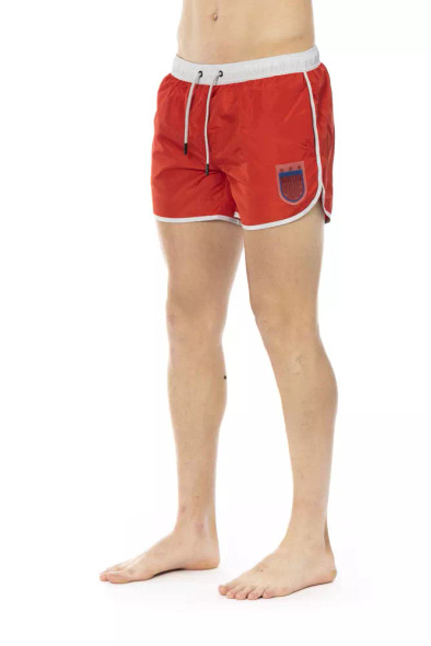 Bikkembergs Red Polyester Men Swim Short BI-22663 Bikkembergs Red Polyester Men Swim Short BI-22663