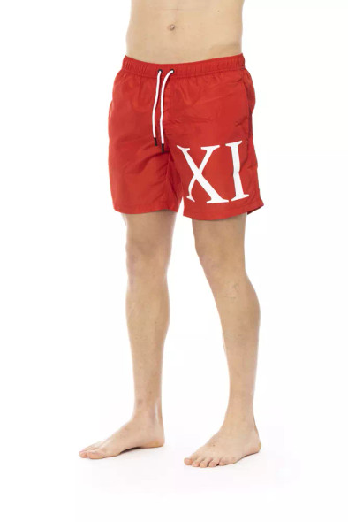 Red Polyester Men's Swim Short Red Polyester Men's Swim Short
