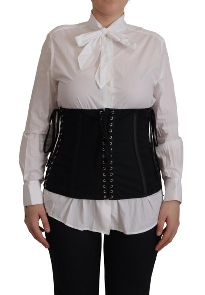 Dolce & Gabbana Black Corset Belt Stretch Waist Strap Top TSH8050 Dolce & Gabbana Black Corset Belt Stretch Waist Strap Top TSH8050